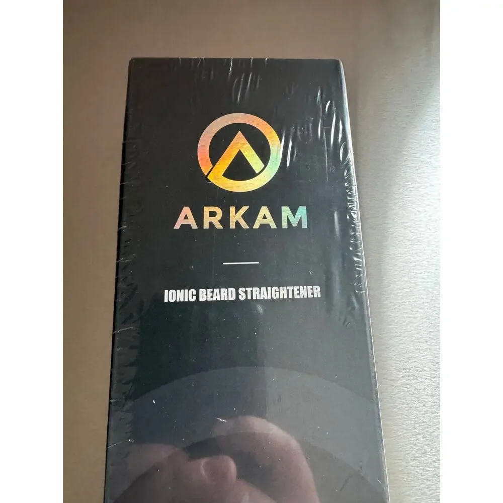 Arkam Ionic Beard Straightener Brush Heated Grooming Kit Black